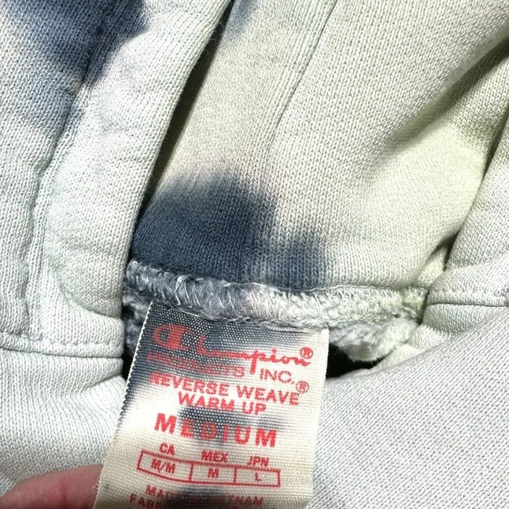 Chamion Reverse Multicolor Tie-Dye Cropped Hoodie Medium - Picture 2 of 6